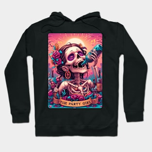 "The Party Girl" Skeleton Tarot Card Hoodie